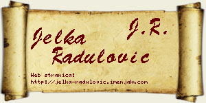 Jelka Radulović vizit kartica